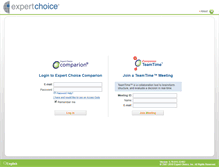 Tablet Screenshot of comparion.expertchoice.com